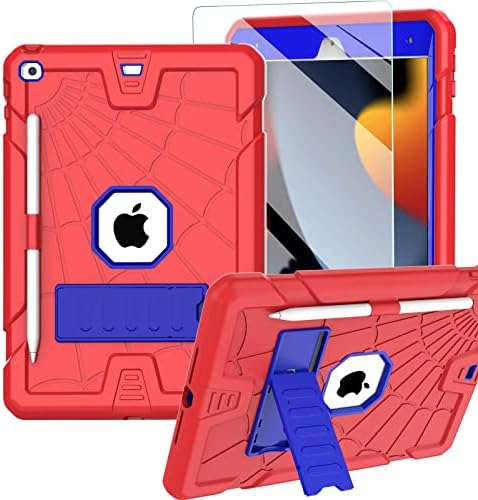 Blosomeet Çocuklar iPad kılıfı 9th Nesil Kılıf 2021 / iPad 8th Nesil 2020 | iPad 7th Nesil 2019 Kılıf Temperli Cam Ekran
