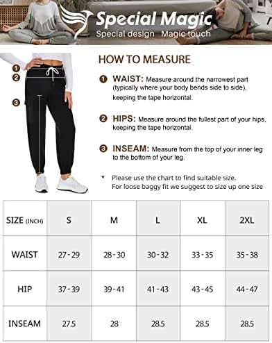 Kargo Sweatpants Cepler ile Kadınlar için Pamuk Yumuşak Yüksek Belli koşucu ter pantolonu Gevşek Fit Aktif Egzersiz