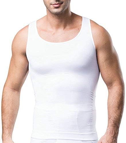 JİAO MİAO Erkek Bel Vücut Şekillendirici Yelek T-Shirt Tankı Üstleri