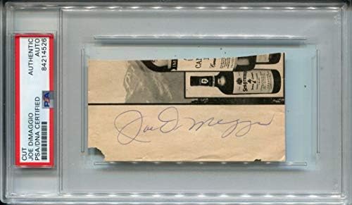Joe DiMaggio İmzalı Kesim Dergisi Sayfası (PSA) - MLB Kesim İmzaları