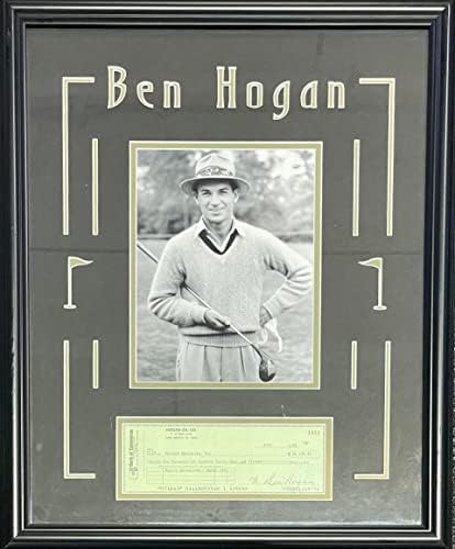 Ben Hogan İmzalı Çerçeveli Çek (PSA) - Golf Kesim İmzaları