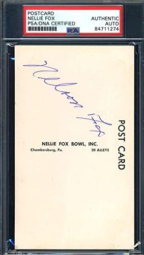 Nellie Fox PSA DNA Coa İmzalı Vintage Fotoğraf Kartpostalı Chicago White Sox İmzası-MLB Kesim İmzaları