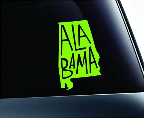 ExpressDecor Eyalet Alabama Sembol Çıkartması Aile Aşk Araba Kamyon Sticker Pencere (Kireç Yeşili)