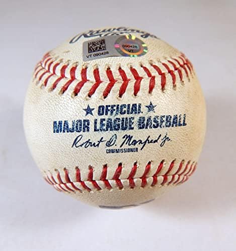 2022 Milwaukee Brewers Marlins Oyunu Kullanılmış Beyzbol Rogers Christian Yelich Faul Oyunu Kullanılmış Beyzbol Topları