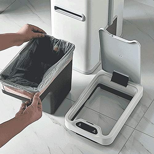 N / A 15L Akıllı çöp tenekesi Otomatik sensörlü çöp kovası Akıllı Sensör Elektrikli çöp kutusu Ev çöp kutusu Mutfak Banyo