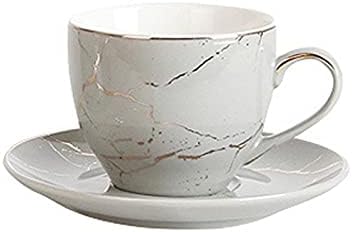 MGOR Basit Porselen Kahve Kupa ve Tabağı Seti, 6.76 oz/200 ml Yaratıcı Kırılmaz Hindistan Cevizi Latte Bardak Süt Kupalar