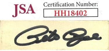 Pete Rose imzaladı .5x2. 25 Kesim İmzası-JSA Hologramı HH18402 (Kırmızılar / Phillies) - MLB Kesim İmzaları