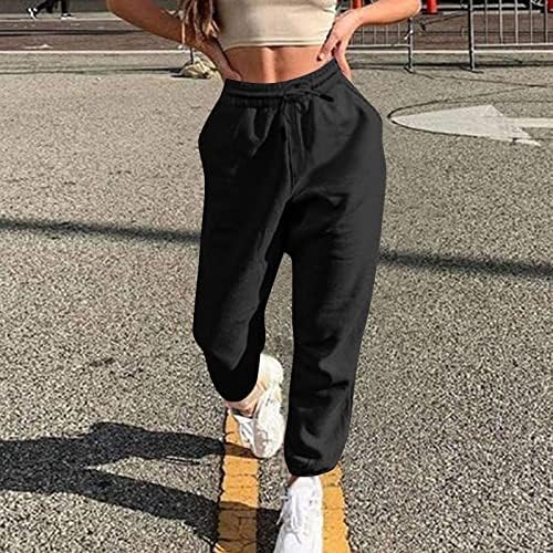 Gumipy kadın Rahat Sweatpants Gevşek Rahat Baggy Egzersiz Pantolon Yüksek Bel Egzersiz koşucu pantolonu Giyim