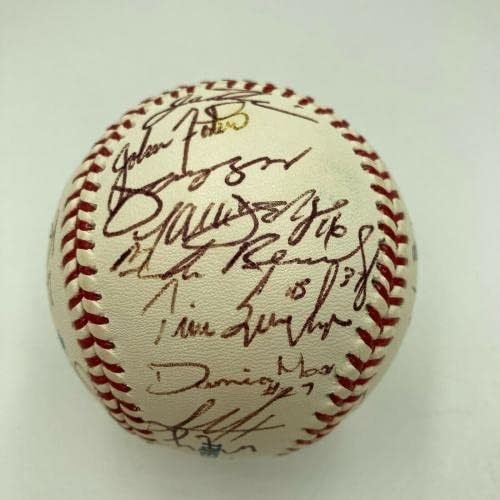 2002 Atlanta Braves Takımı İmzaladı Beyzbol Parçalayıcı Jones Greg Maddux PSA DNA İmzalı Beyzbol Topları