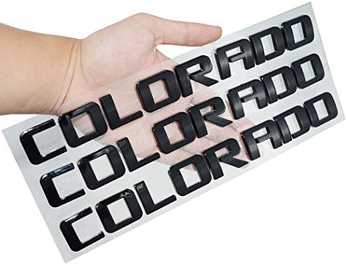 3X Colorado Tabela Amblem Mektup Çamurluk Bagaj Kapağı Rozeti 3D Yükseltilmiş Güçlü Yapıştırıcı Colorado için Fit (Parlak