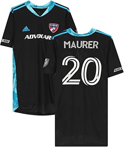 Jimmy Maurer FC Dallas İmzalı Maç - 2020 MLS Sezonundan Kullanılmış 24 Siyah Forma-İmzalı Futbol Formaları