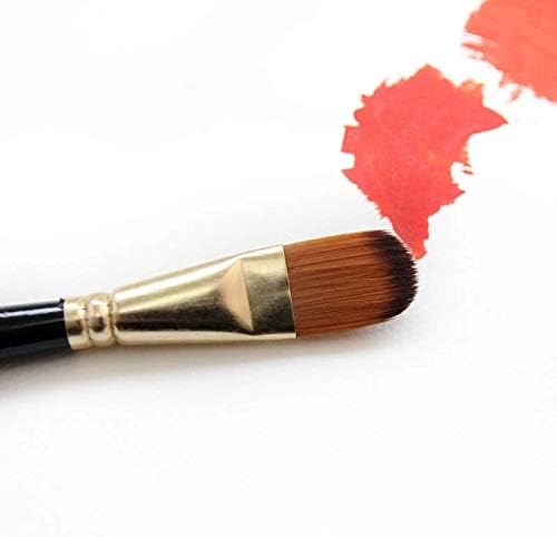 CLGZS Sanatçı boya fırçası Seti 5 Adet Naylon ahşap saç siyah saplı fırça Suluboya Akrilik Yağlı Fırça Boyama Sanat Malzemeleri