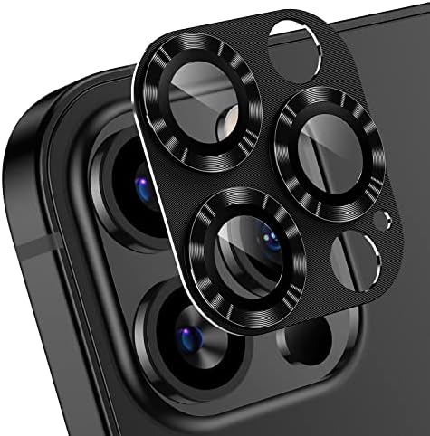 Korecase [2 Adet] iPhone 12 Pro Max Kamera Lens Koruyucu, Çizilmez Temperli Cam Kamera Lens Ekran Koruyucu Kapak, Alüminyum