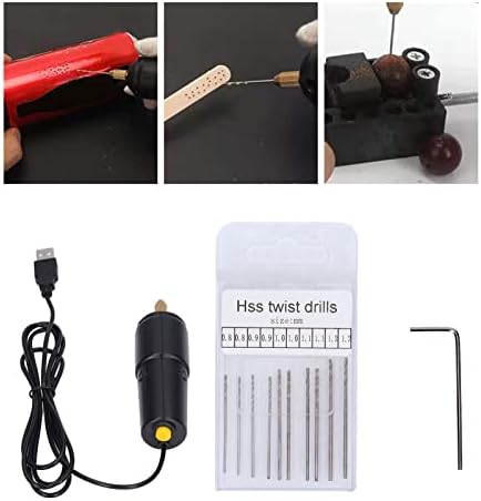 USB Mini Elektrikli Matkap Mikro Mini Elektrikli El Matkabı Reçine Takı Yapımı için Yüksek Hızlı Çelik ABS Demir Matkaplar