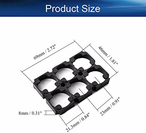 Heyiarbeit 5 Adet 2x3 Hücre Spacer 21700 Lityum Pil Plastik Tutucu Braketi DIY Pil Paketi için 21.3 mm Delik Çapı