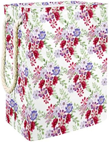 Inhomer Dans Çiçekler 300D Oxford PVC Su Geçirmez Giysiler Sepet Büyük çamaşır sepeti Battaniye Giyim Oyuncaklar Yatak Odası
