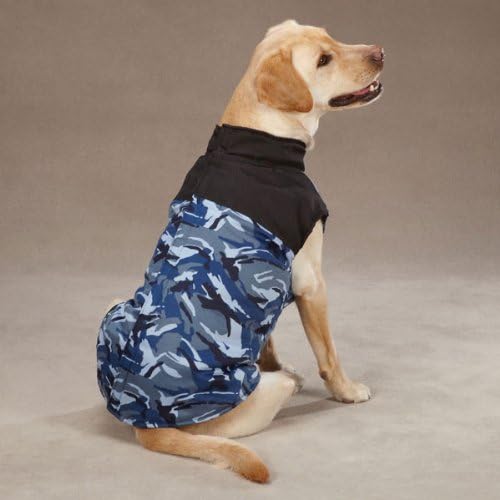 Gündelik Köpek Polyester Kamuflaj Köpek Yeleği, X-Large, 24 inç, Mavi