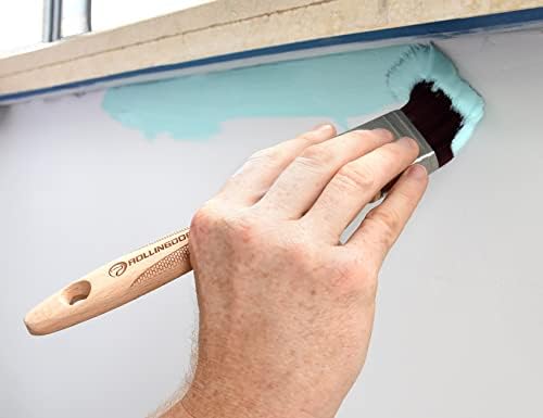 ROLLİNGDOG Duvarları Boyamak için 3 ADET Boya Fırçası - Fırçada Ergonomik Kesim (1,2,3) kırpma ve Detay Boyama için