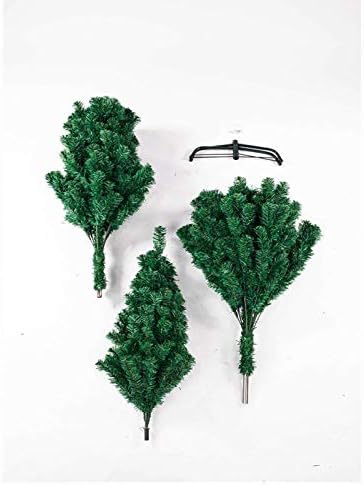 YUMUO 6ft Yapay Noel Ağacı, Sağlam Metal Ayaklı Premium Menteşeli Noel Çam Ağacı, İç ve Dış Mekan Tatil Dekorasyonu için-Yeşil