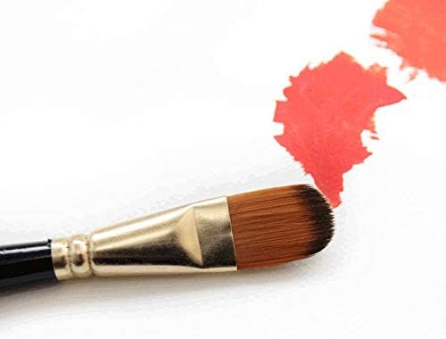 BBSJ Sanatçı Boya Fırçası Seti 5 Adet Naylon ahşap saç siyah saplı fırça Suluboya Akrilik Yağlı Fırça Boyama Sanat Malzemeleri