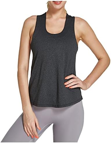 Egzersiz Tankı Üstleri Kadınlar için Bölünmüş Racerback koşu tişörtü Aç Geri Yoga Gym Fitness Artı Boyutu Yumuşak Giyim