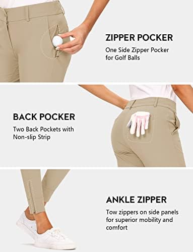 Hiverlay Bayan pro Golf Pantolon Hızlı Kuru İnce Hafif İş Pantolonu Düz Ayak Bileği ile De Yürüyüş veya Rahat Bayanlar için
