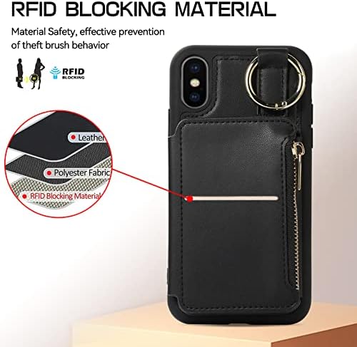 Furıet Cüzdan iphone için kılıf Xs Max Deri Toka Flip Fermuar Çanta Kılıf Omuz Askısı ile Kredi kart tutucu cep telefonu