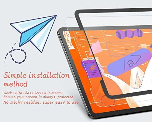 ZOEGAA Paperfilm iPad pro 12.9 ekran koruyucu için iPad Pro 12.9 inç 2022/2021/2020 (6./5./4. Nesil) Model, Kağıda Benzer