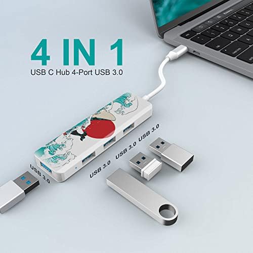 XVX Büyük Mouse Pad ve USB C Hub 4 Bağlantı Noktalı, USB C'den USB Adaptörüne sahip Alüminyum USB 3.0 Hub