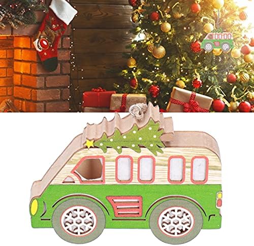 Noel Charm Pend, Noel Ağacı Kolye Dekorasyon Kırmak kolay Değil Widly Uygulanabilir Sevimli Halat ile Ev için(Yeşil Minibüs)