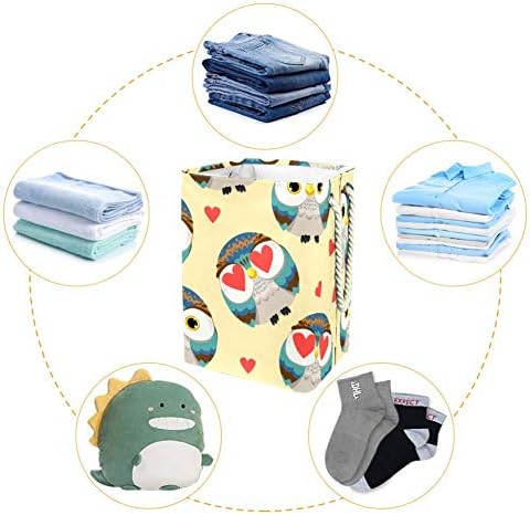 Inhomer Baykuş Desen 300D Oxford PVC Su Geçirmez Giysiler Sepet Büyük çamaşır sepeti Battaniye Giyim Oyuncaklar Yatak Odası