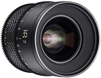 Rokinon Xeen CF 35mm T1. 5 Pro Sinema Geniş Açı Lens ile Karbon Fiber Yapı ve Aydınlık İşaretler Sony E Dağı, siyah, Orta