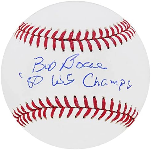 Bob Boone İmzalı Rawlings MLB Beyzbol w / 80 WS Şampiyonları - İmzalı Beyzbol Topları