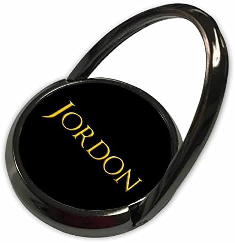 3dRose Jordon Amerika'da Popüler erkek Bebek Adı. Siyah üzerine Sarı Şık. - Telefon Çalar (phr-370861-1)