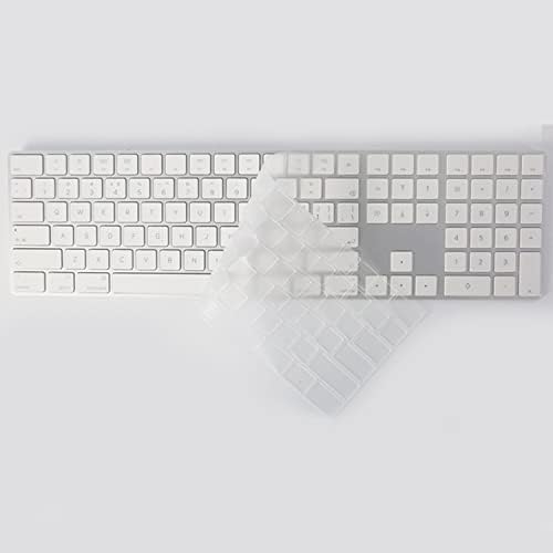 Klavye Kapak Cilt için Apple iMac Sihirli Klavye Sayısal Tuş Takımı ile MQ052LL / A A1843 Ultra İnce Silikon Tam Boy Klavye