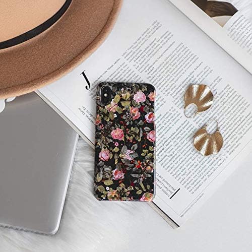 BURGA Telefon Kılıfı ile Uyumlu iPhone 7/8 / SE 2020-Kiraz Çiçeği Çiçek Baskı Desen Vintage Çiçekler Şakayık Sevimli Kılıf