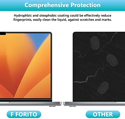 F FORİTO 2'li Dizüstü Bilgisayar Kristal Netliğinde Ekran Koruyucu ile Uyumlu 2022 Apple MacBook Air 13.6 M2 Çipli Model