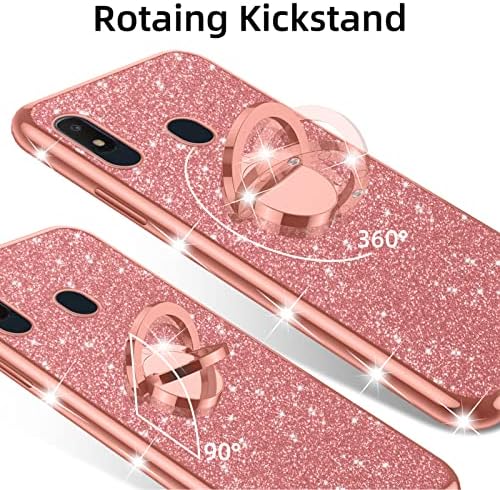 samsung Galaxy A10E için Kılıf, Samsung Galaxy A20E için kılıf Lüks Glitter Parıldıyor Kickstand ile Kadınlar Kızlar için