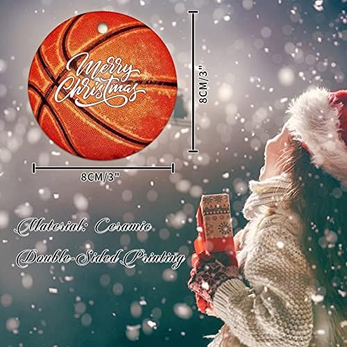 Basketbol Noel Ağacı askı süsleri basketbol Takımı Hediye Komik Noel asılı dekorlar Oyuncu Hayranları için Hediye Porselen