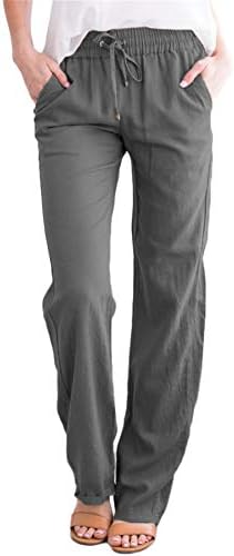 Andongnywell Geniş Bacak Pantolon Kadınlar için Spor Düz Legging Pantolon Koşu Spor Cepler ile Pantolon