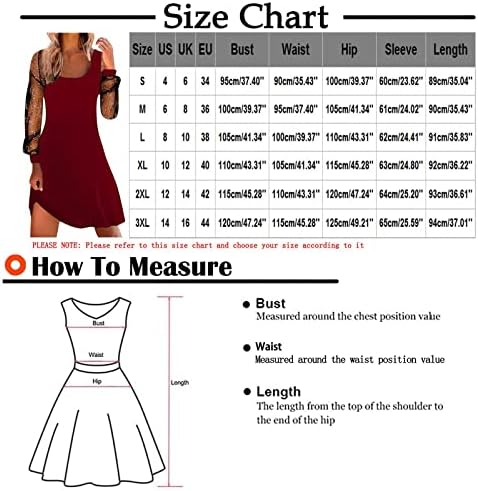 NOKMOPO Uzun Elbiseler Kadınlar için Seksi Moda Düz Renk Boyun Ekleme Uzun Kollu Elbise