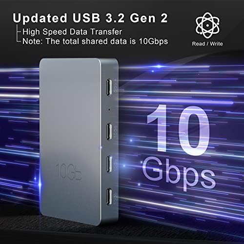 USB-C Gen 2 Hub Adaptörü 7 Bağlantı Noktası-3X USB C 3.2 10 Gbps Bağlantı Noktası, 3X USB A 3.0 5 Gbps Bağlantı Noktası ve