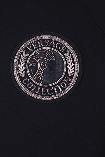 Versace Koleksiyonu kazak logo uzun kollu ekip boyun klasik fit Made in Italy %92 Pamuk (as1, alfa, s, normal, normal)