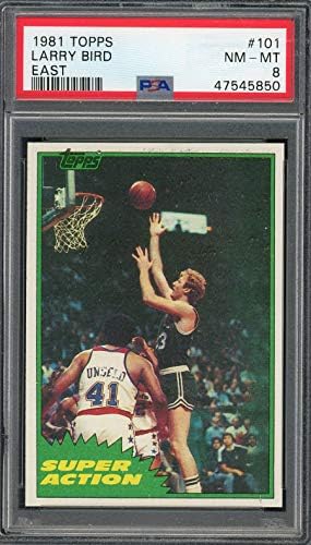Larry Bird 1981 Topps Basketbol Kartı 101 Dereceli PSA 8
