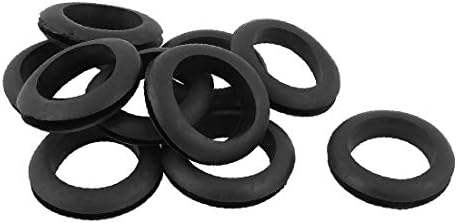 X-DREE 10 adet 35mm İç Çap Siyah Kauçuk Elektrik Yuvarlak Tel Grommet Conta (10 adet 35mm Çap İç Caucho Negro Caucho Redondo