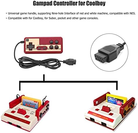 TX kız 1 Parça Kablolu 8 Bit TV Kırmızı ve Beyaz Makine video oyunu Oyuncu Kolu Gamepad Denetleyicisi için Coolboy için Subor