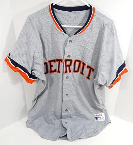 1990'lar Detroit Tigers Boş Oyun Verilen Gri Forma Vuruş Uygulaması 50 769-Oyun Kullanılmış MLB Formaları