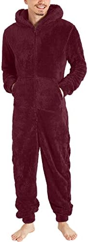 Artı Boyutu Onesies Pijama Yetişkin Kadın Erkek Kış Polar Sıcak Tulum Uzun Kollu Fermuar Hoodies Salonu Tulum