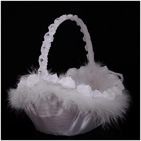 JKUYWX Batı tarzı Düğün Çiçek Gül El Yapımı Çiçek Sepeti Nedime Taşınabilir Sepet Düğün Dekorasyon Malzemeleri
