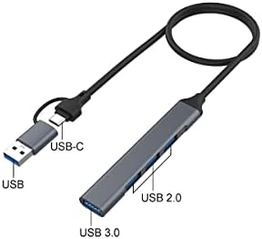 USB Hub, ONTEN USB C'den USB Adaptörüne, USB C'den USB A Hub'a 1.6 ft Kablo,4 Port USB-C USB Hub 3.0/2.0, MacBook Pro için,